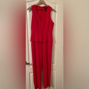 BCBGMaxAzria  Elegant Red Sleeveless Jumpsuit